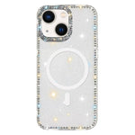 Custodia per telefono ibrida in TPU e IMD PC con strass su entrambi i lati e magnete., For iPhone 15 Pro Max, For iPhone 15 Pro, For iPhone 15, For iPhone 14