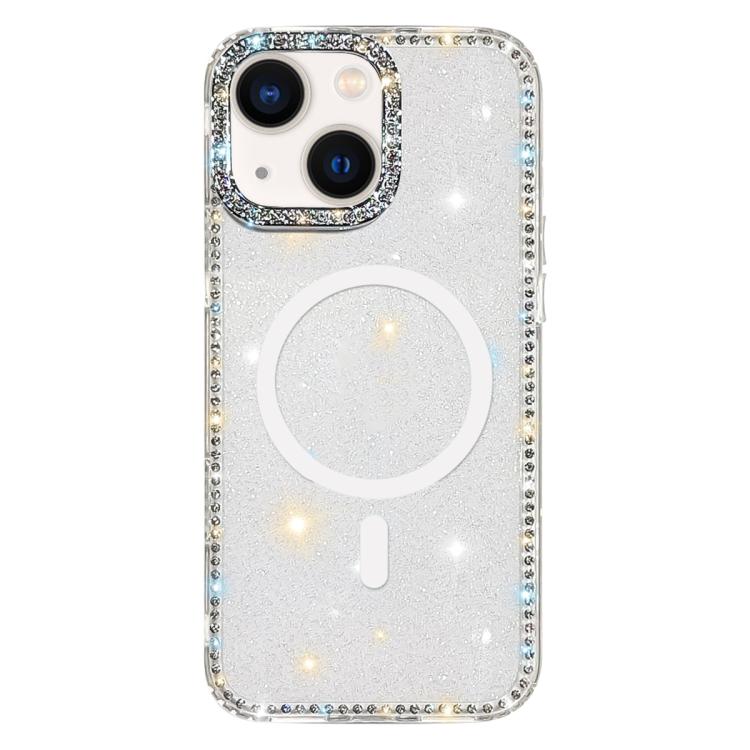 Custodia per telefono ibrida in TPU e IMD PC con strass su entrambi i lati e magnete., For iPhone 15 Pro Max, For iPhone 15 Pro, For iPhone 15, For iPhone 14