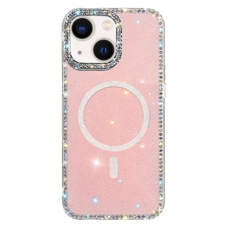 Custodia per telefono ibrida in TPU e IMD PC con strass su entrambi i lati e magnete., For iPhone 15 Pro Max, For iPhone 15 Pro, For iPhone 15, For iPhone 14