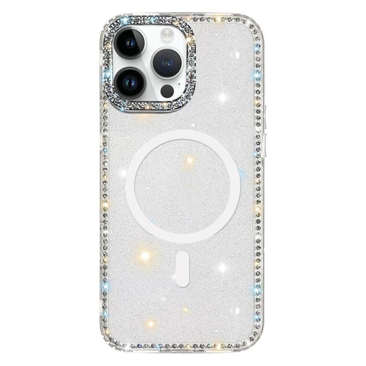 Custodia per telefono ibrida in TPU e IMD PC con strass su entrambi i lati e magnete., For iPhone 14 Pro, For iPhone 14 Pro Max, For iPhone 13 Pro Max, For iPhone 13 Pro