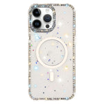 Custodia per telefono ibrida in TPU e IMD PC con strass su entrambi i lati e magnete., For iPhone 14 Pro, For iPhone 14 Pro Max, For iPhone 13 Pro Max, For iPhone 13 Pro