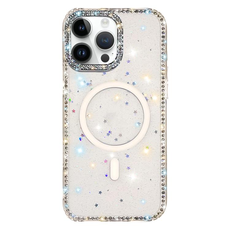 Custodia per telefono ibrida in TPU e IMD PC con strass su entrambi i lati e magnete., For iPhone 14 Pro, For iPhone 14 Pro Max, For iPhone 13 Pro Max, For iPhone 13 Pro