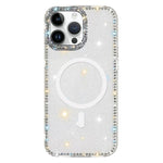 Custodia per telefono ibrida in TPU e IMD PC con strass su entrambi i lati e magnete., For iPhone 14 Pro, For iPhone 14 Pro Max, For iPhone 13 Pro Max, For iPhone 13 Pro