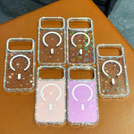 Custodia per telefono ibrida in TPU e IMD PC con strass su entrambi i lati e magnete., For iPhone 16 Pro Max, For iPhone 16 Pro, For iPhone 16 Plus, For iPhone 16