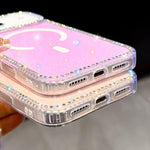 Custodia per telefono ibrida in TPU e IMD PC con strass su entrambi i lati e magnete., For iPhone 15 Pro Max, For iPhone 15 Pro, For iPhone 15, For iPhone 14