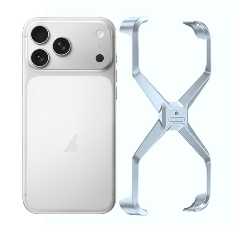 Custodia per telefono in metallo senza cornice a forma di X, For iPhone 17 Pro Max, For iPhone 17 Pro, For iPhone 17