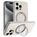 Custodia magnetica per telefono con supporto girevole a 360 gradi e finitura satinata effetto pelle., For iPhone 15 Pro, For iPhone 15 Plus, For iPhone 15, For iPhone 14
