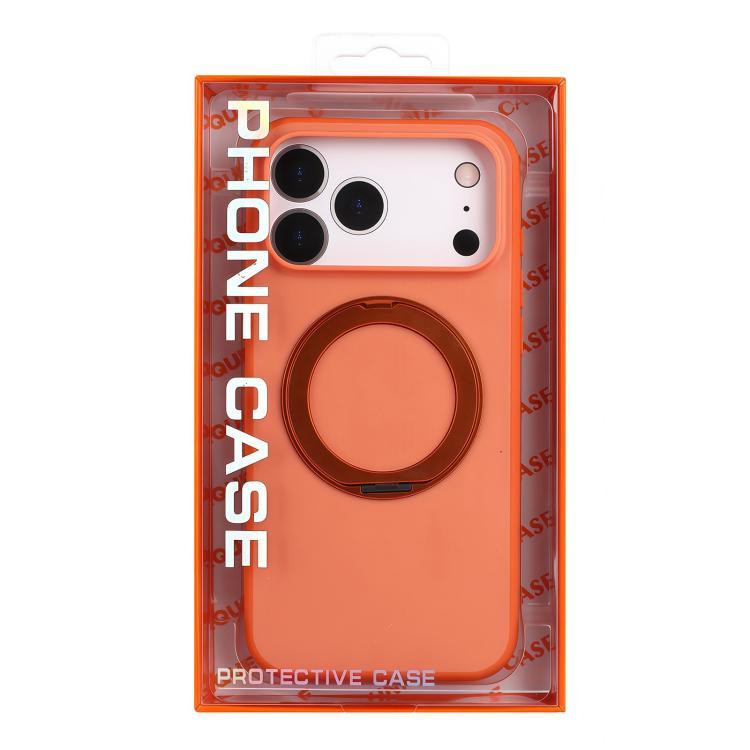 Custodia magnetica per telefono con supporto girevole a 360 gradi e finitura satinata effetto pelle., For iPhone 16 Pro Max, For iPhone 16 Pro, For iPhone 16, For iPhone 15 Pro Max