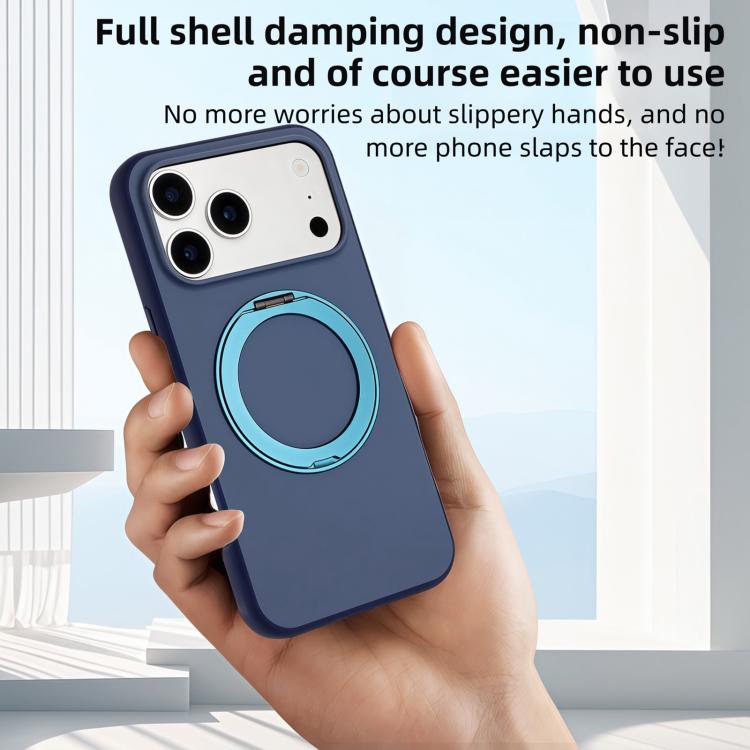 Custodia magnetica per telefono con supporto girevole a 360 gradi e finitura satinata effetto pelle., For iPhone 16 Pro Max, For iPhone 16 Pro, For iPhone 16, For iPhone 15 Pro Max