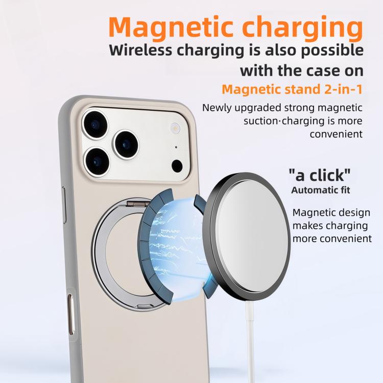 Custodia magnetica per telefono con supporto girevole a 360 gradi e finitura satinata effetto pelle., For iPhone 15 Pro, For iPhone 15 Plus, For iPhone 15, For iPhone 14