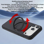 Custodia magnetica per telefono con supporto girevole a 360 gradi e finitura satinata effetto pelle., For iPhone 15 Pro, For iPhone 15 Plus, For iPhone 15, For iPhone 14