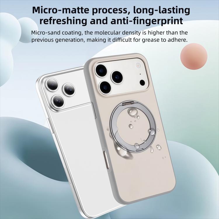 Custodia magnetica per telefono con supporto girevole a 360 gradi e finitura satinata effetto pelle., For iPhone 17 Pro Max, For iPhone 17 Pro, For iPhone 17, For iPhone Air