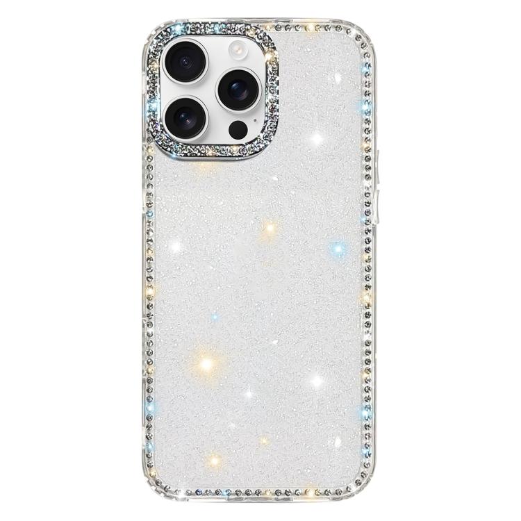 Custodia per telefono ibrida IMD PC TPU con strass su entrambi i lati., For iPhone 16 Pro Max, For iPhone 16 Pro, For iPhone 16 Plus, For iPhone 16