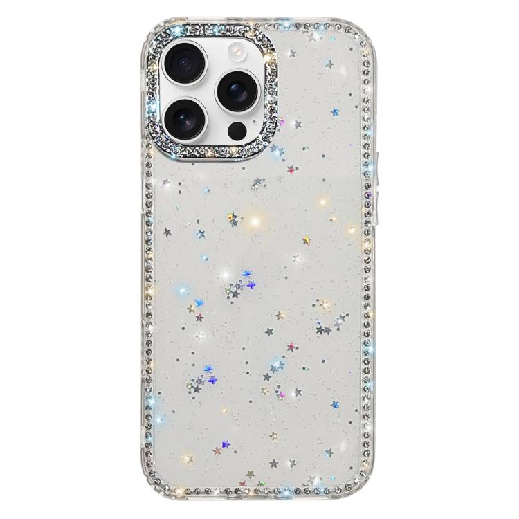 Custodia per telefono ibrida IMD PC TPU con strass su entrambi i lati., For iPhone 16 Pro Max, For iPhone 16 Pro, For iPhone 16 Plus, For iPhone 16
