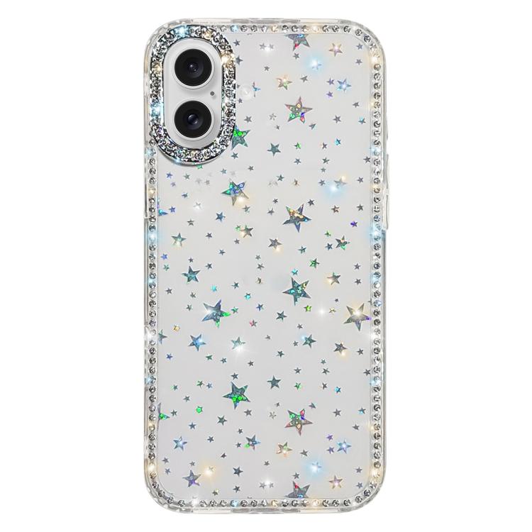 Custodia per telefono ibrida IMD PC TPU con strass su entrambi i lati., For iPhone 16 Pro Max, For iPhone 16 Pro, For iPhone 16 Plus, For iPhone 16
