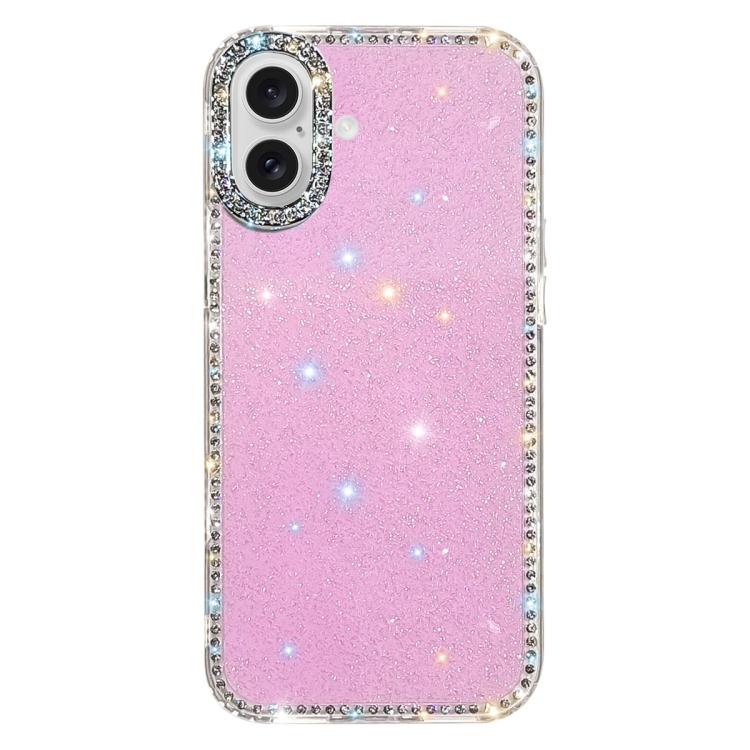 Custodia per telefono ibrida IMD PC TPU con strass su entrambi i lati., For iPhone 16 Pro Max, For iPhone 16 Pro, For iPhone 16 Plus, For iPhone 16
