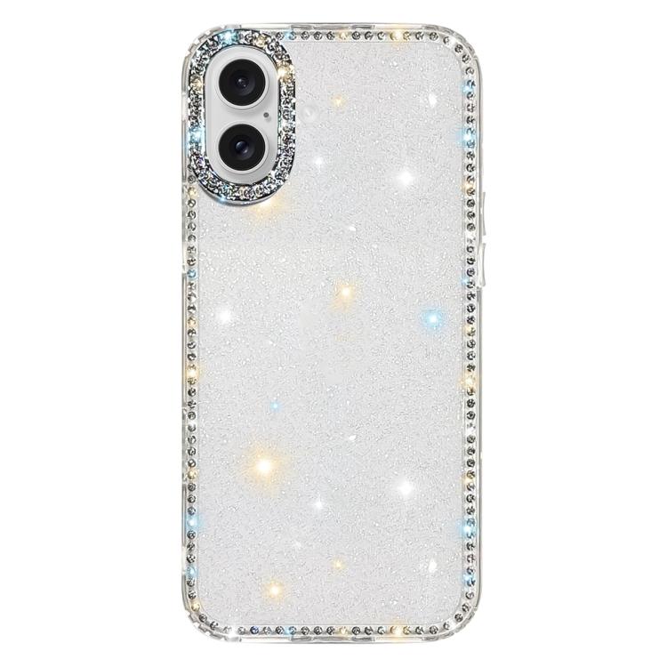 Custodia per telefono ibrida IMD PC TPU con strass su entrambi i lati., For iPhone 16 Pro Max, For iPhone 16 Pro, For iPhone 16 Plus, For iPhone 16