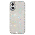 Custodia per telefono ibrida IMD PC TPU con strass su entrambi i lati., For iPhone 16 Pro Max, For iPhone 16 Pro, For iPhone 16 Plus, For iPhone 16