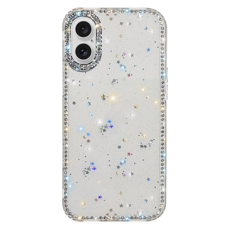 Custodia per telefono ibrida IMD PC TPU con strass su entrambi i lati., For iPhone 16 Pro Max, For iPhone 16 Pro, For iPhone 16 Plus, For iPhone 16