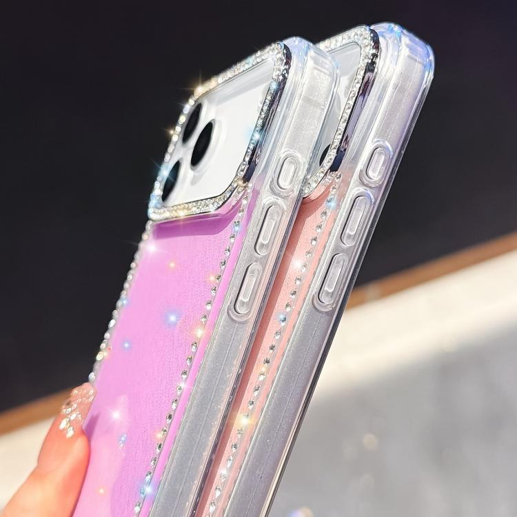 Custodia per telefono ibrida IMD PC TPU con strass su entrambi i lati., For iPhone 16 Pro Max, For iPhone 16 Pro, For iPhone 16 Plus, For iPhone 16