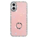 Porta anelli con strass, custodia per telefono ibrida IMD PC TPU a doppio lato, For iPhone 16 Pro Max, For iPhone 16 Pro, For iPhone 16 Plus, For iPhone 16