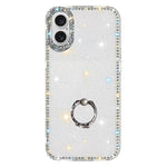 Porta anelli con strass, custodia per telefono ibrida IMD PC TPU a doppio lato, For iPhone 16 Pro Max, For iPhone 16 Pro, For iPhone 16 Plus, For iPhone 16
