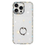 Porta anelli con strass, custodia per telefono ibrida IMD PC TPU a doppio lato, For iPhone 15 Pro Max, For iPhone 15 Pro, For iPhone 15, For iPhone 14