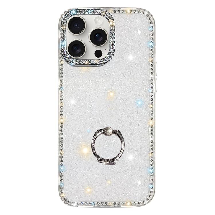 Porta anelli con strass, custodia per telefono ibrida IMD PC TPU a doppio lato, For iPhone 15 Pro Max, For iPhone 15 Pro, For iPhone 15, For iPhone 14