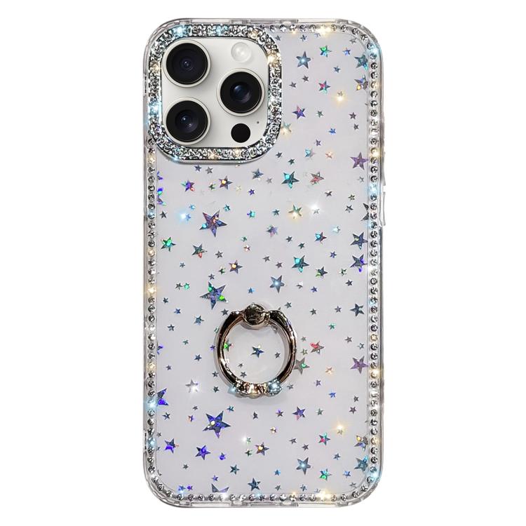 Porta anelli con strass, custodia per telefono ibrida IMD PC TPU a doppio lato, For iPhone 15 Pro Max, For iPhone 15 Pro, For iPhone 15, For iPhone 14
