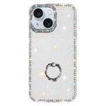 Porta anelli con strass, custodia per telefono ibrida IMD PC TPU a doppio lato, For iPhone 15 Pro Max, For iPhone 15 Pro, For iPhone 15, For iPhone 14