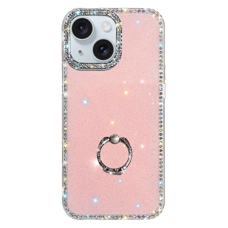 Porta anelli con strass, custodia per telefono ibrida IMD PC TPU a doppio lato, For iPhone 15 Pro Max, For iPhone 15 Pro, For iPhone 15, For iPhone 14