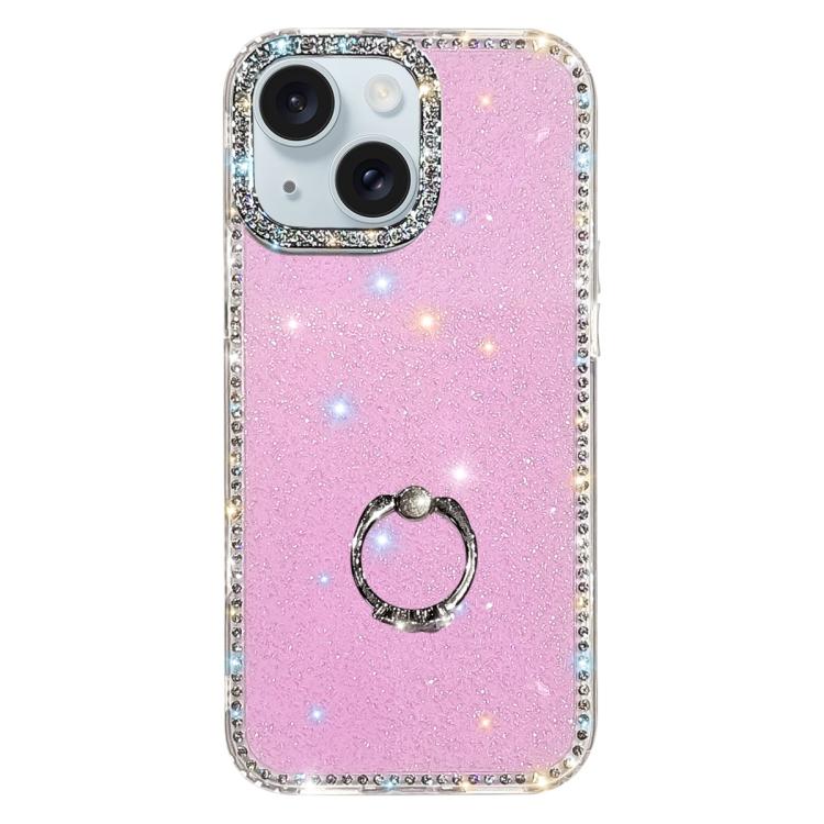 Porta anelli con strass, custodia per telefono ibrida IMD PC TPU a doppio lato, For iPhone 15 Pro Max, For iPhone 15 Pro, For iPhone 15, For iPhone 14