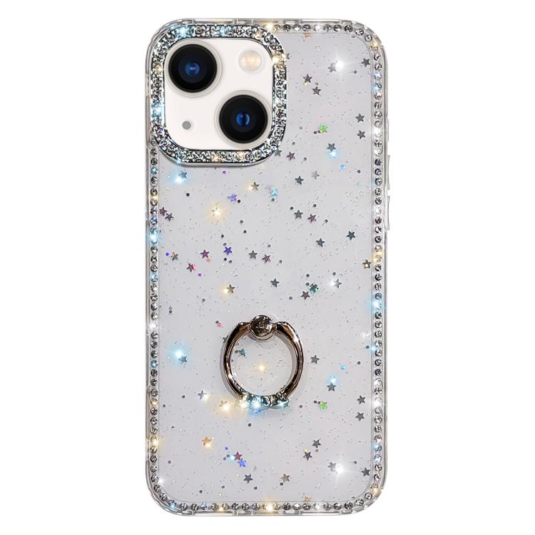 Porta anelli con strass, custodia per telefono ibrida IMD PC TPU a doppio lato, For iPhone 15 Pro Max, For iPhone 15 Pro, For iPhone 15, For iPhone 14