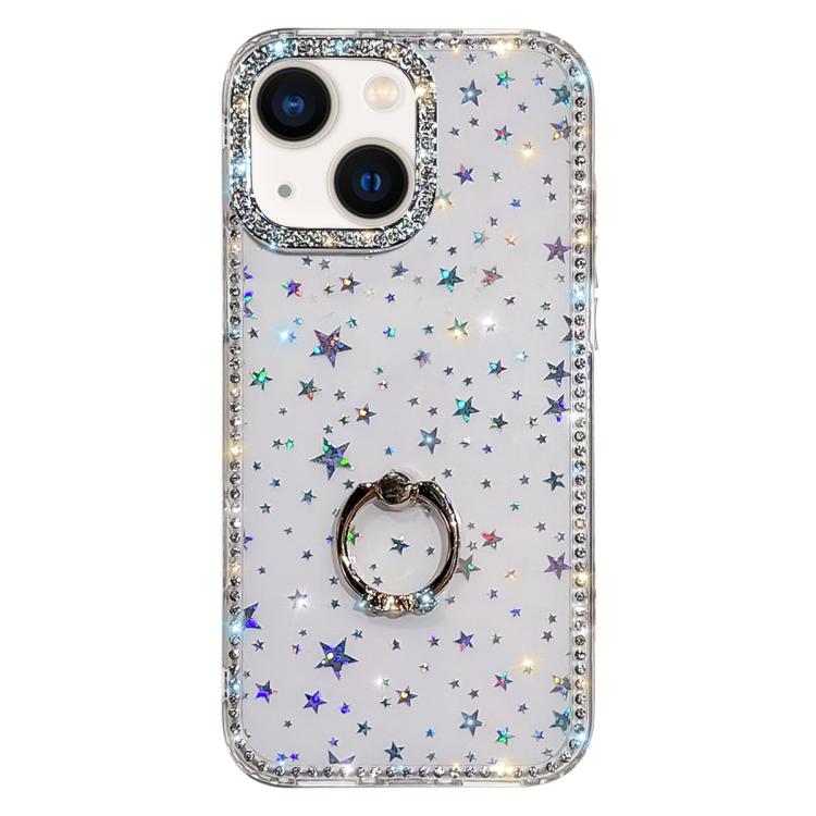 Porta anelli con strass, custodia per telefono ibrida IMD PC TPU a doppio lato, For iPhone 15 Pro Max, For iPhone 15 Pro, For iPhone 15, For iPhone 14