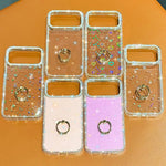 Porta anelli con strass, custodia per telefono ibrida IMD PC TPU a doppio lato, For iPhone 15 Pro Max, For iPhone 15 Pro, For iPhone 15, For iPhone 14
