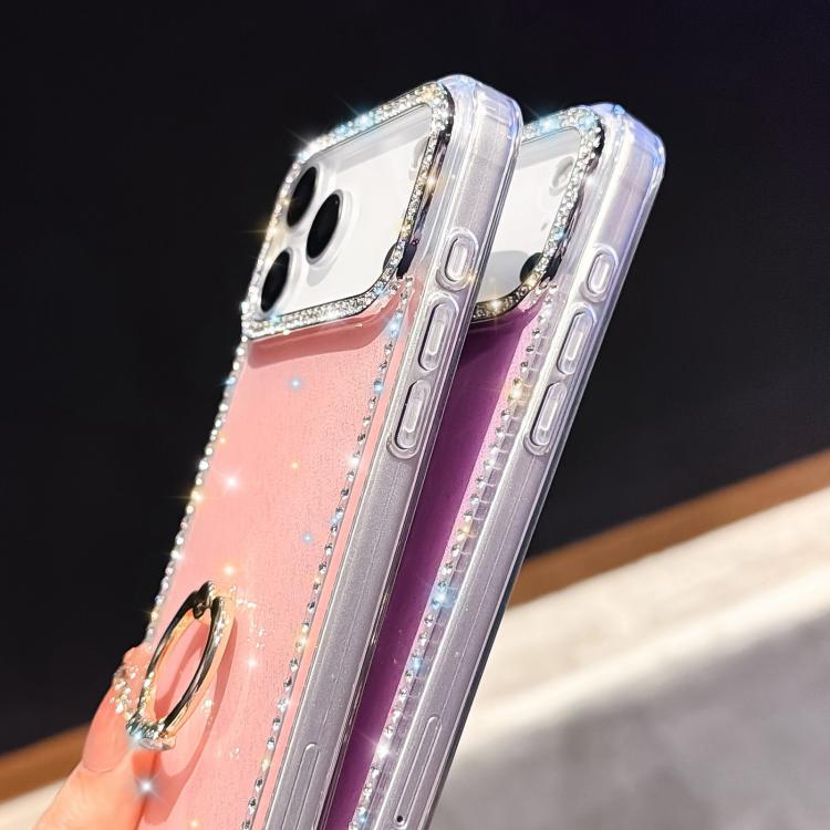 Porta anelli con strass, custodia per telefono ibrida IMD PC TPU a doppio lato, For iPhone 15 Pro Max, For iPhone 15 Pro, For iPhone 15, For iPhone 14