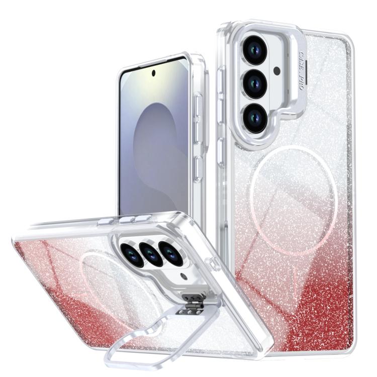 Custodia con cornice magnetica e supporto per obiettivo per Samsung Galaxy S25