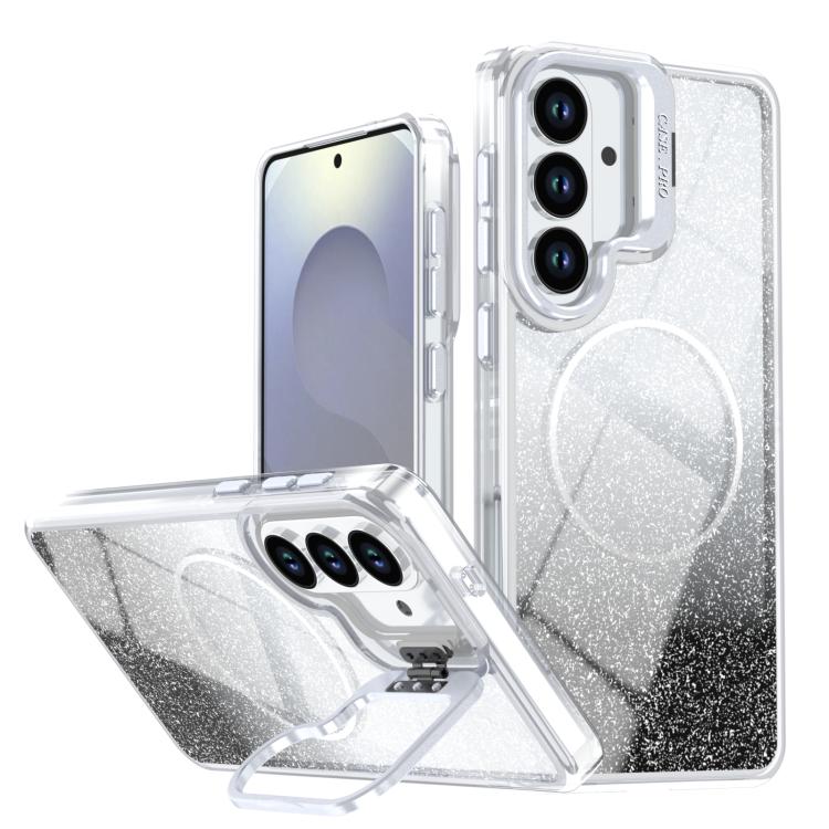 Custodia con cornice magnetica e supporto per obiettivo per Samsung Galaxy S25