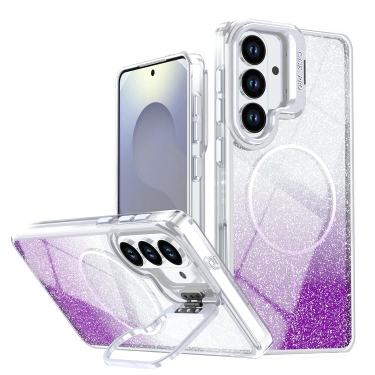 Custodia con cornice magnetica e supporto per obiettivo per Samsung Galaxy S25