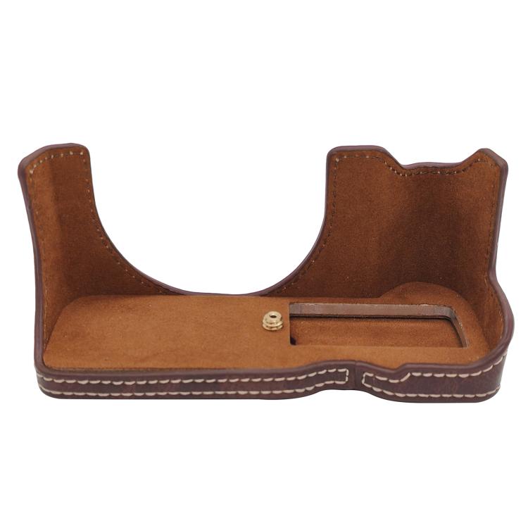 Mezza custodia per fotocamera in pelle vegana, For Canon PowerShot V1