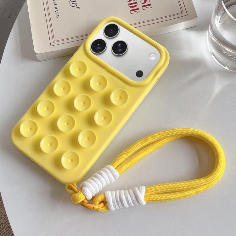 Semplice custodia per telefono in silicone con ventosa e cordino., For iPhone 17 Pro Max, For iPhone 17 Pro, For iPhone 17, For iPhone Air