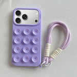 Semplice custodia per telefono in silicone con ventosa e cordino., For iPhone 17 Pro Max, For iPhone 17 Pro, For iPhone 17, For iPhone Air