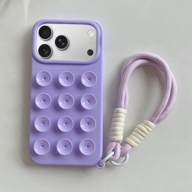 Semplice custodia per telefono in silicone con ventosa e cordino., For iPhone 17 Pro Max, For iPhone 17 Pro, For iPhone 17, For iPhone Air