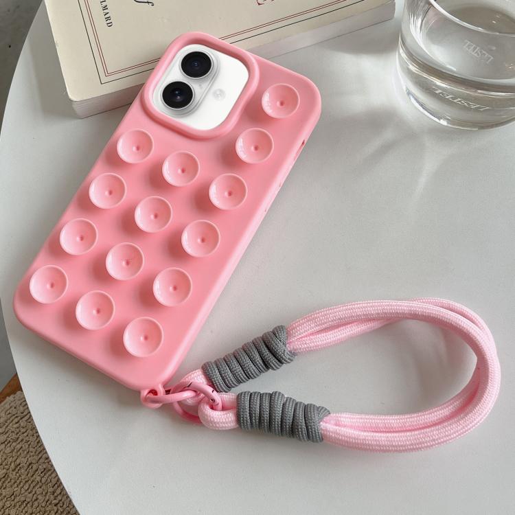 Semplice custodia per telefono in silicone con ventosa e cordino., For iPhone 17 Pro Max, For iPhone 17 Pro, For iPhone 17, For iPhone Air