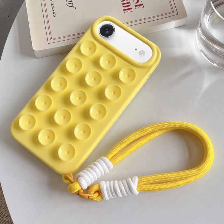 Semplice custodia per telefono in silicone con ventosa e cordino., For iPhone 17 Pro Max, For iPhone 17 Pro, For iPhone 17, For iPhone Air