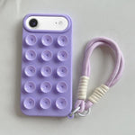 Semplice custodia per telefono in silicone con ventosa e cordino., For iPhone 17 Pro Max, For iPhone 17 Pro, For iPhone 17, For iPhone Air