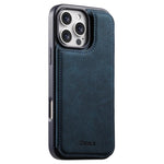 Custodia per telefono ESEBLE con doppia fibbia e texture retrò e scomparto per carte di credito., For iPhone 17e / 16e, For iPhone 17 Pro Max, For iPhone 17 Pro, For iPhone 17, For iPhone Air, For iPhone 16 Pro Max, For iPhone 16 Pro, For iPhone 16