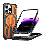 Custodia per telefono antiurto con supporto metallico nascosto e magnetico., For iPhone 14 / 13, For iPhone 14 Pro, For iPhone 14 Pro Max, For iPhone 13 Pro Max