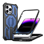 Custodia per telefono antiurto con supporto metallico nascosto e magnetico., For iPhone 14 / 13, For iPhone 14 Pro, For iPhone 14 Pro Max, For iPhone 13 Pro Max
