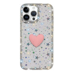 Custodia per telefono IMD Love Heart con strass flash su entrambi i lati, For iPhone 13 Pro Max, For iPhone 13 Pro